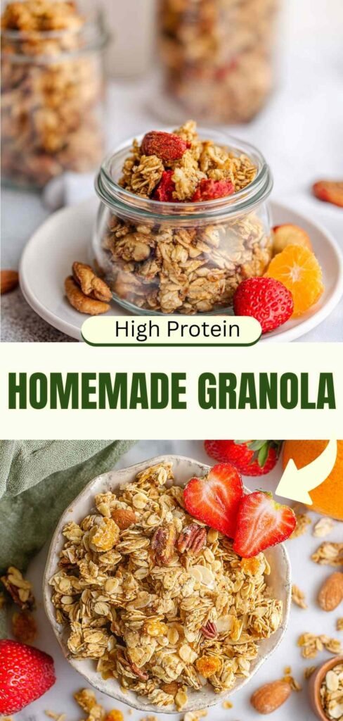 High Protein Homemade Granola - Easy Breakfast Recipe