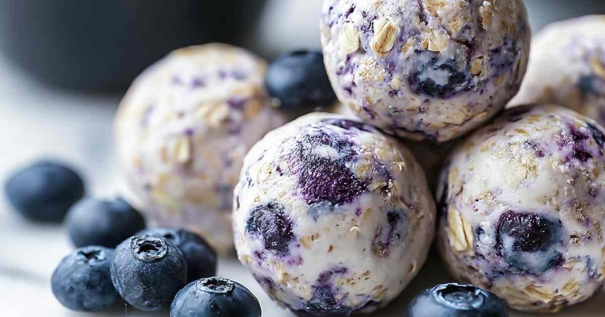 Blueberry Cheesecake Protein Bites