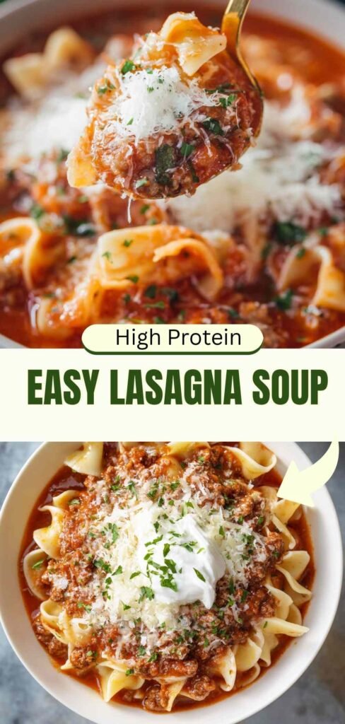 Easy High Protein Lasagna Soup Recipe - One Pot Comfort Food (Under 45 Minutes!)
