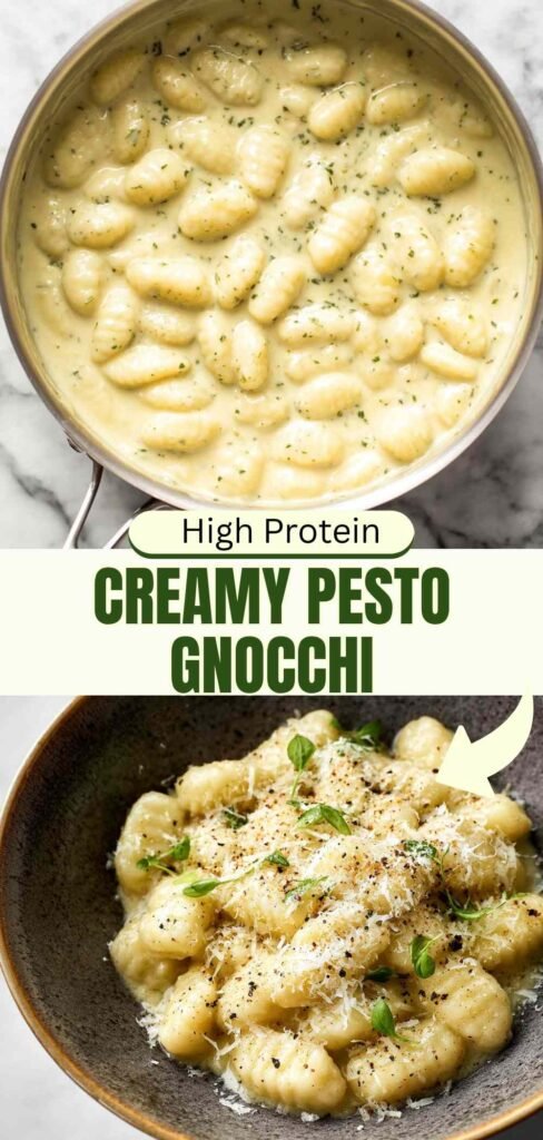 Easy One Pan Creamy Pesto Gnocchi Recipe