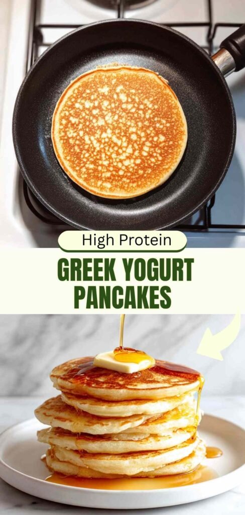 High Protein Greek Yogurt Pancakes - Fluffy Breakfast Recipe