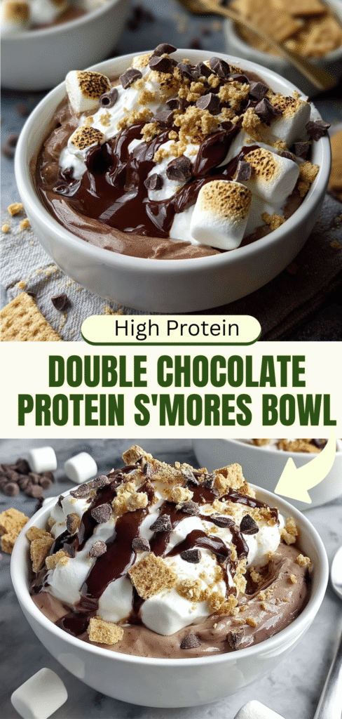 High Protein Double Chocolate Smores Bowl 25g Protein Dessert