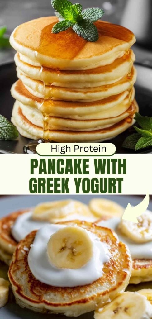 High Protein Greek Yogurt Pancakes