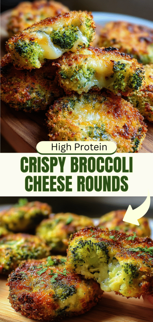 High Protein Low Carb Crispy Broccoli Cheese Rounds Keto Snack