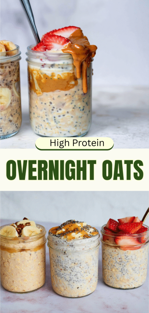 High Protein Overnight Oats 40g Protein Breakfast Recipe