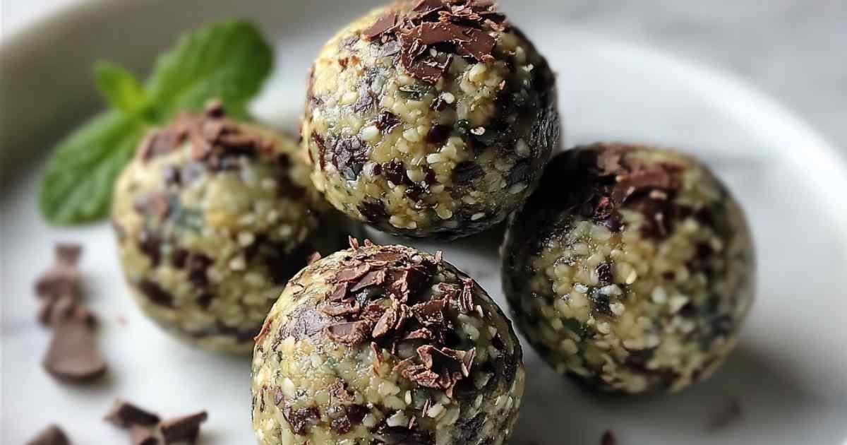 Mint Chocolate Chip Protein Balls