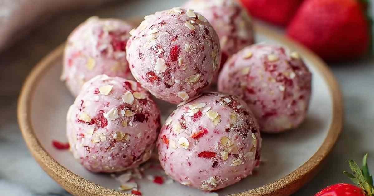 Strawberry Cheesecake Protein Balls