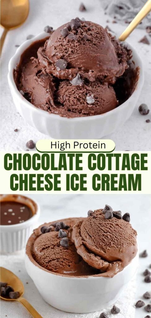 Chocolate cottage cheese ice cream