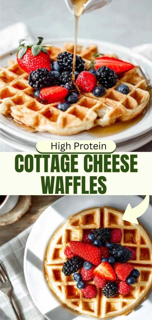 High Protein Cottage Cheese Waffles