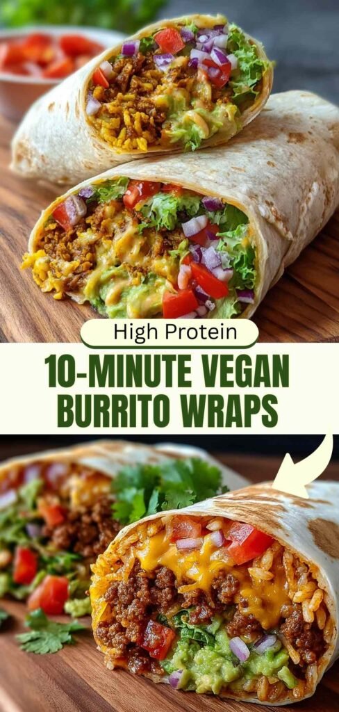 Easy Protein-Rich 10-Minute Vegan Burrito Wraps Recipe