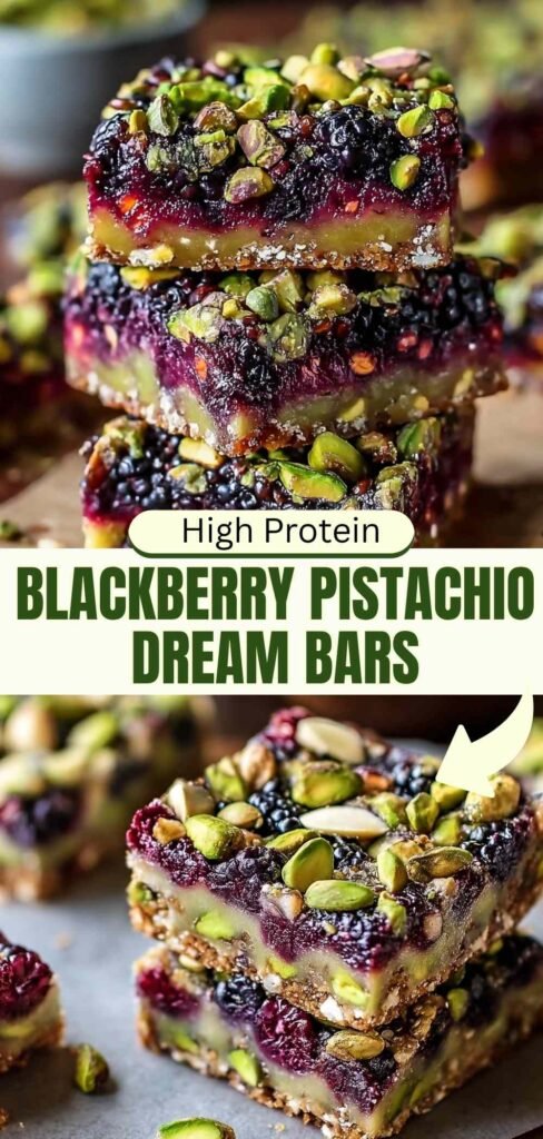 Blackberry Pistachio Dream Bars Sweet Nutty Dessert Bars
