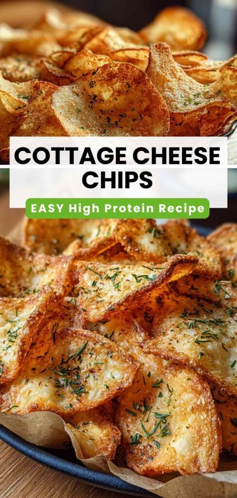 Crispy High Protein Cottage Cheese Chips (8g Protein Per Serving!)