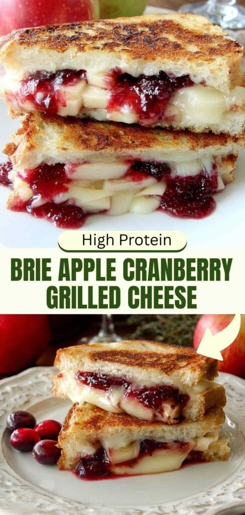 Gourmet Brie Apple Cranberry Grilled Cheese Recipe with Secret Wine Technique