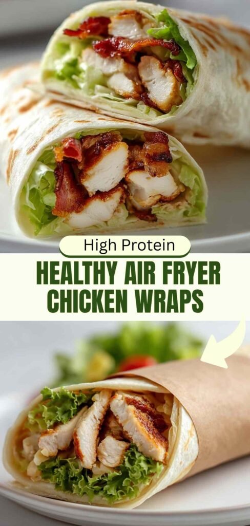 High Protein Air Fryer Chicken Wraps (150g Protein!)