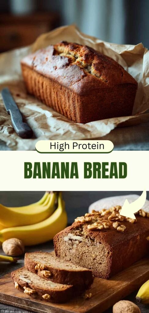 High Protein Banana Bread Recipe - 13.5g Protein Per Slice!