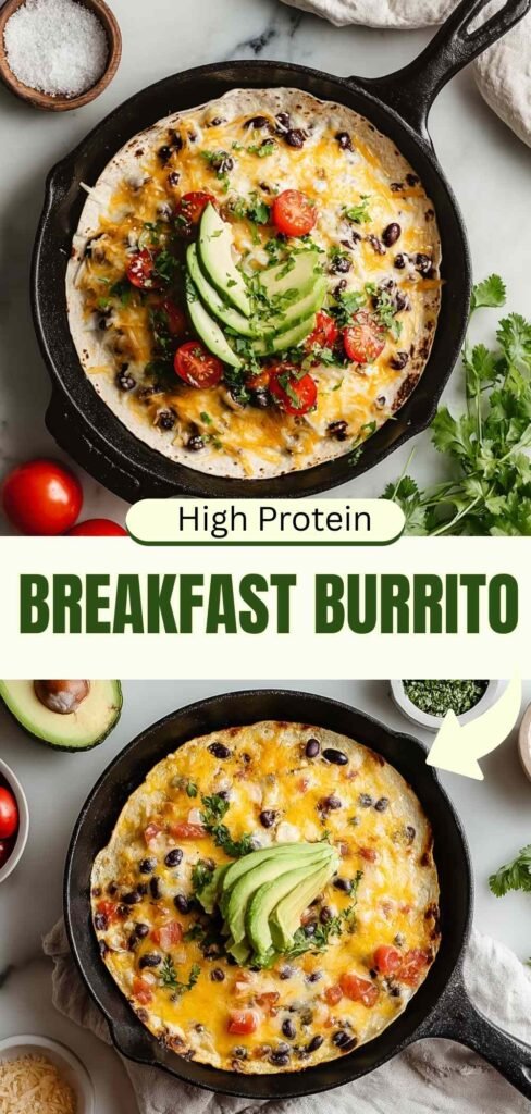 High Protein Breakfast Burrito Recipe (41g Protein!)