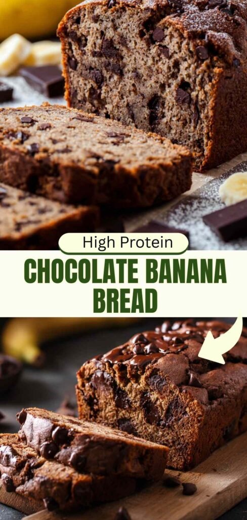 High Protein Chocolate Banana Bread 20g Protein Per Slice