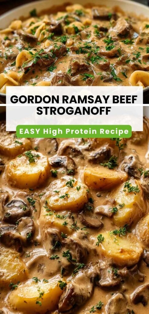 High Protein Gordon Ramsay Beef Stroganoff Recipe