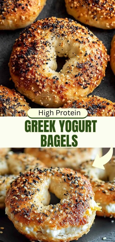 High Protein Greek Yogurt Bagels (9g Protein Each!)