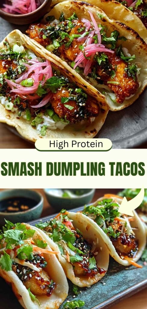 High Protein Smash Dumpling Tacos 25g Protein Per Serving