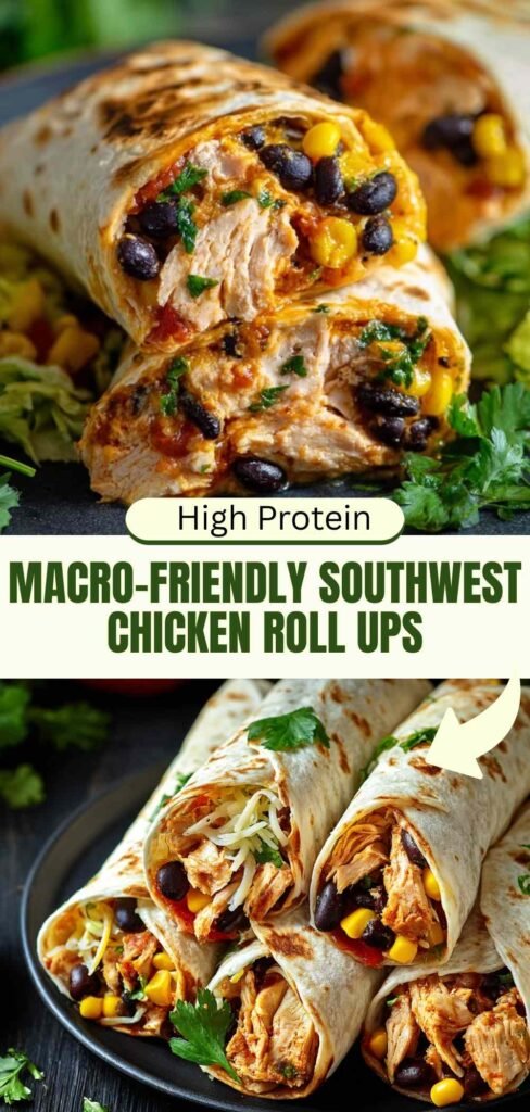 High Protein Southwest Chicken Roll Ups - 28g Protein Per Serving!