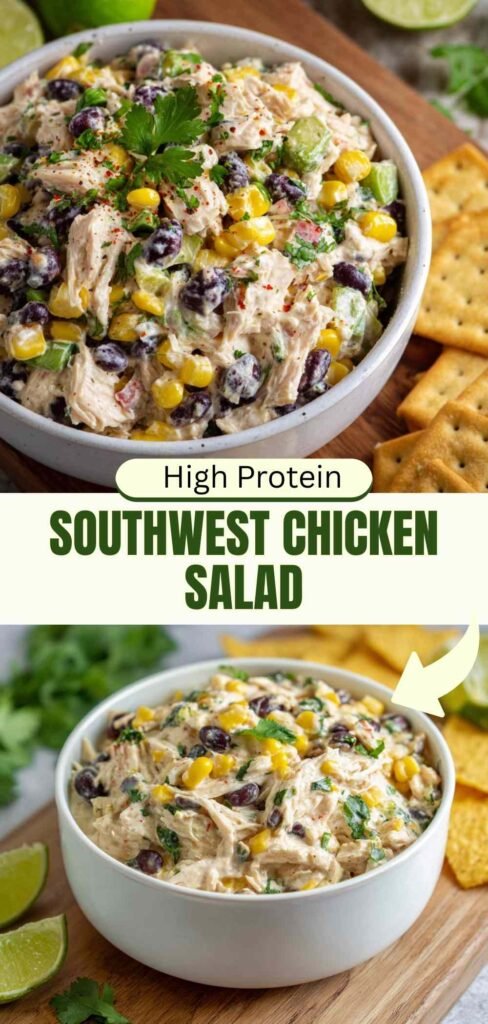 High Protein Southwest Chicken Salad Recipe - 20g Protein Per Serving