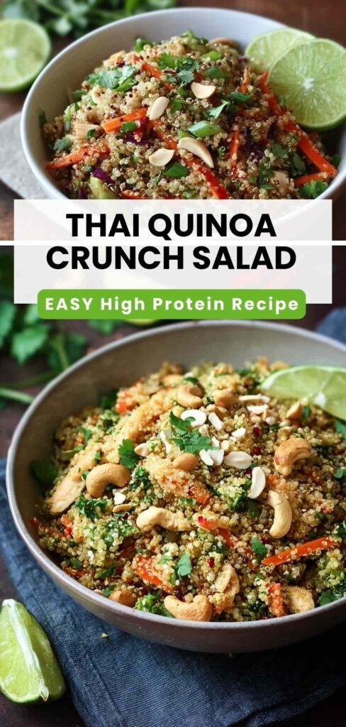 High Protein Thai Quinoa Crunch Salad