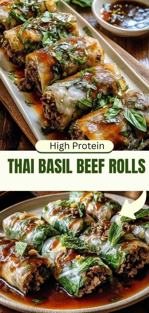 Thai Basil Beef Rolls High Protein Vietnamese Spring Rolls 30 Minutes