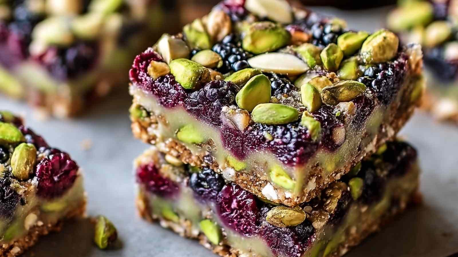 Blackberry Pistachio Dream Bars Recipe