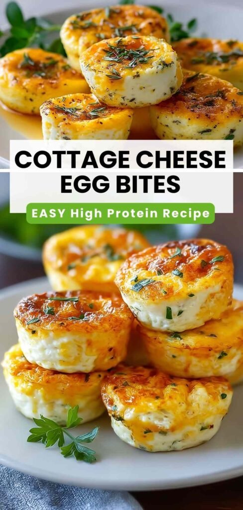 High Protein Cottage Cheese Egg Bites - 7g Protein Per Bite!