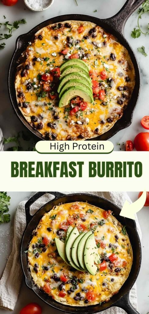 High Protein Breakfast Burrito Recipe (35g Protein!)