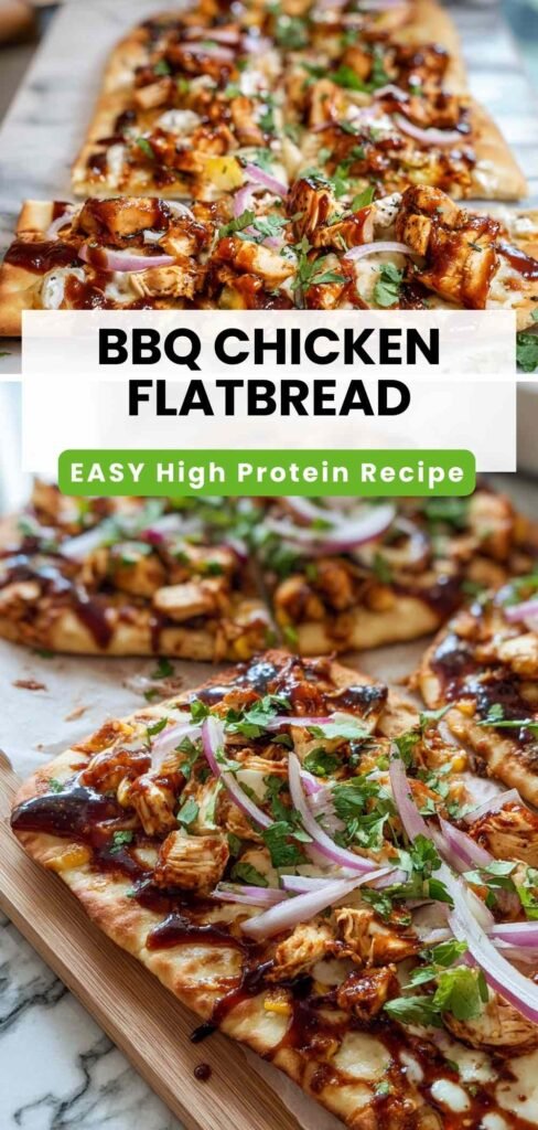 High Protein BBQ Chicken Flatbread Recipe (30g Protein!).