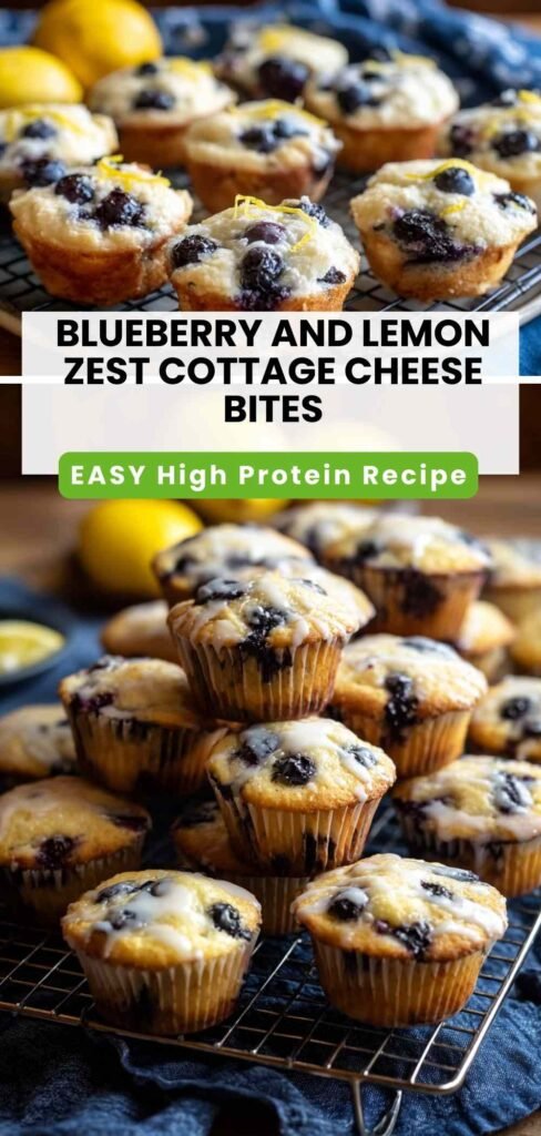 High Protein Blueberry Lemon Cottage Cheese Bites - 2.5g Protein Per Serving.