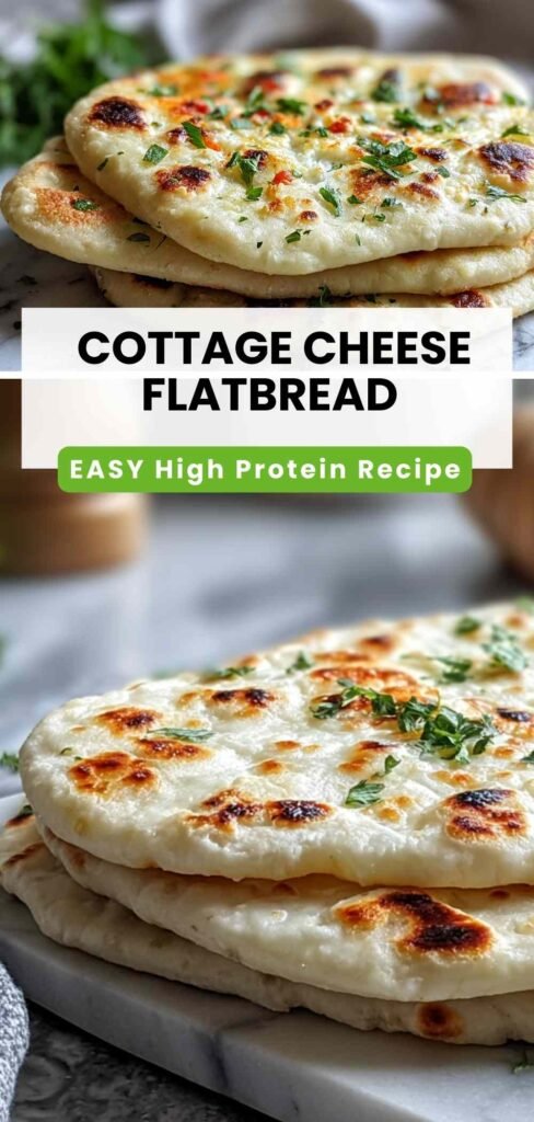 High Protein Cottage Cheese Flatbread Recipe - 12g Protein Per Serving.